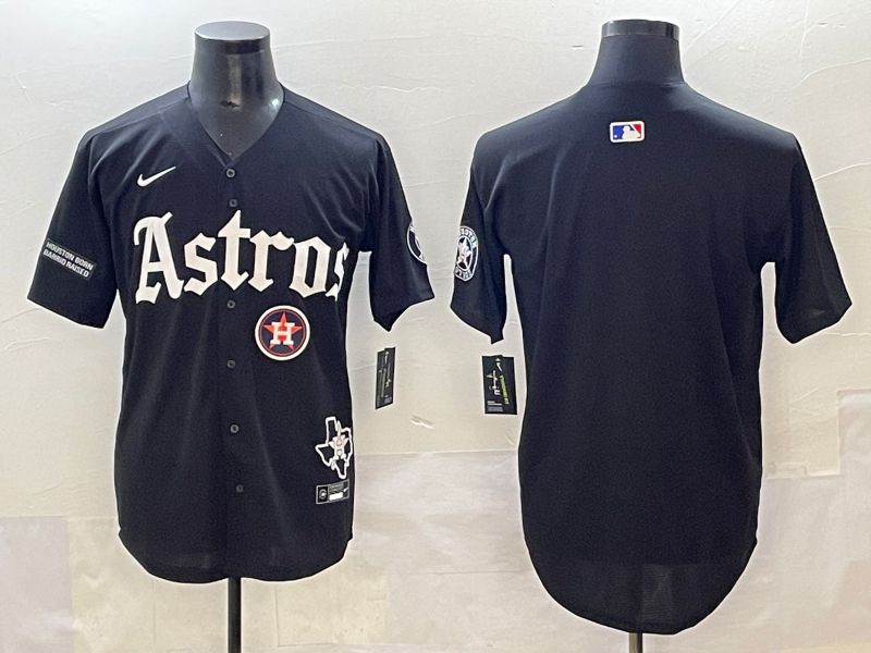 Men Houston Astros blank black MLB Nike 2025 jersey style  14->houston astros->MLB Jersey